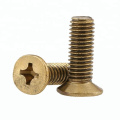 Phillips Cross Recessed Copper Brass Flat Head Machine Screw